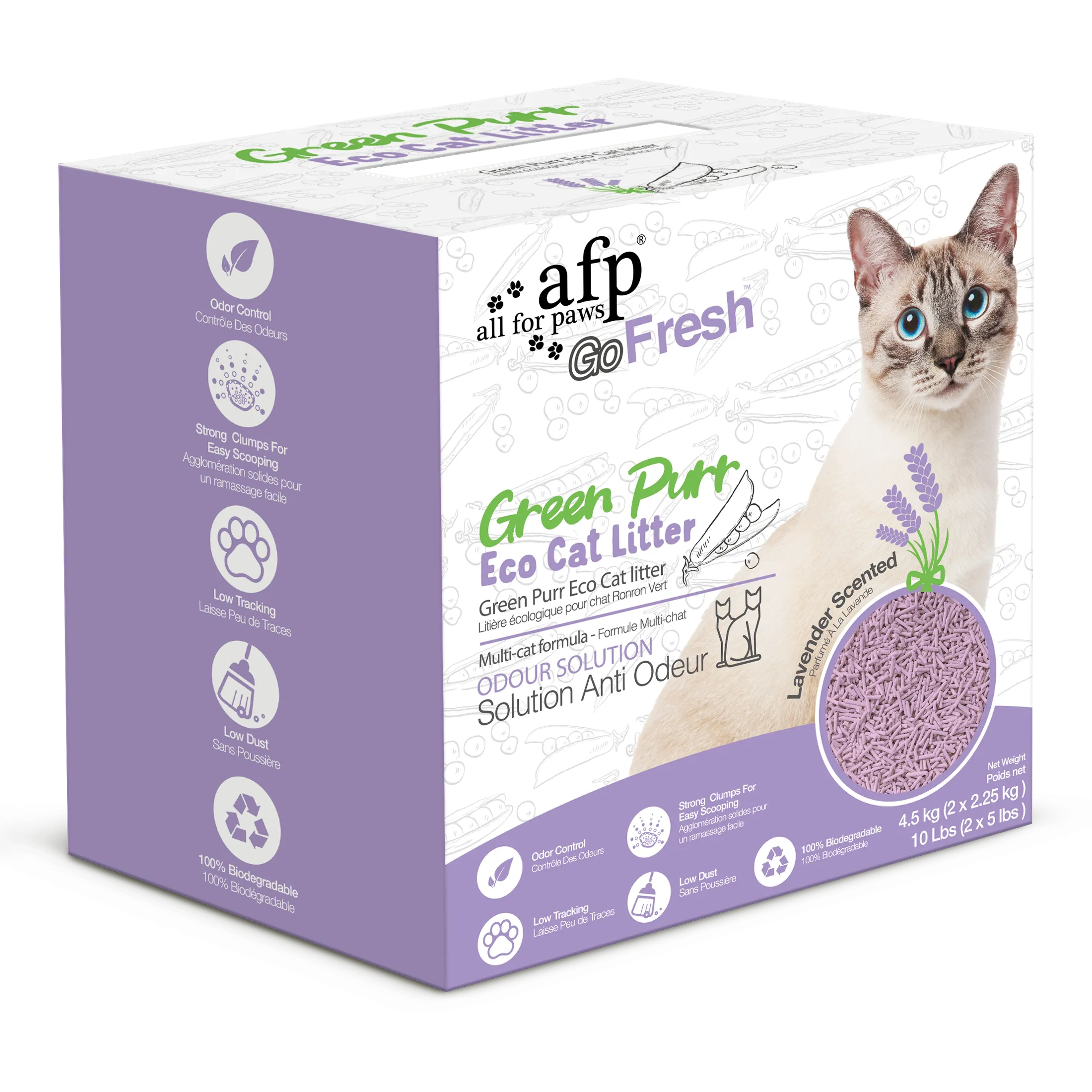 2 Boxes Go Fresh-Green Purr Eco Cat Litter (2.25KG/ Box) Pets Qatar
