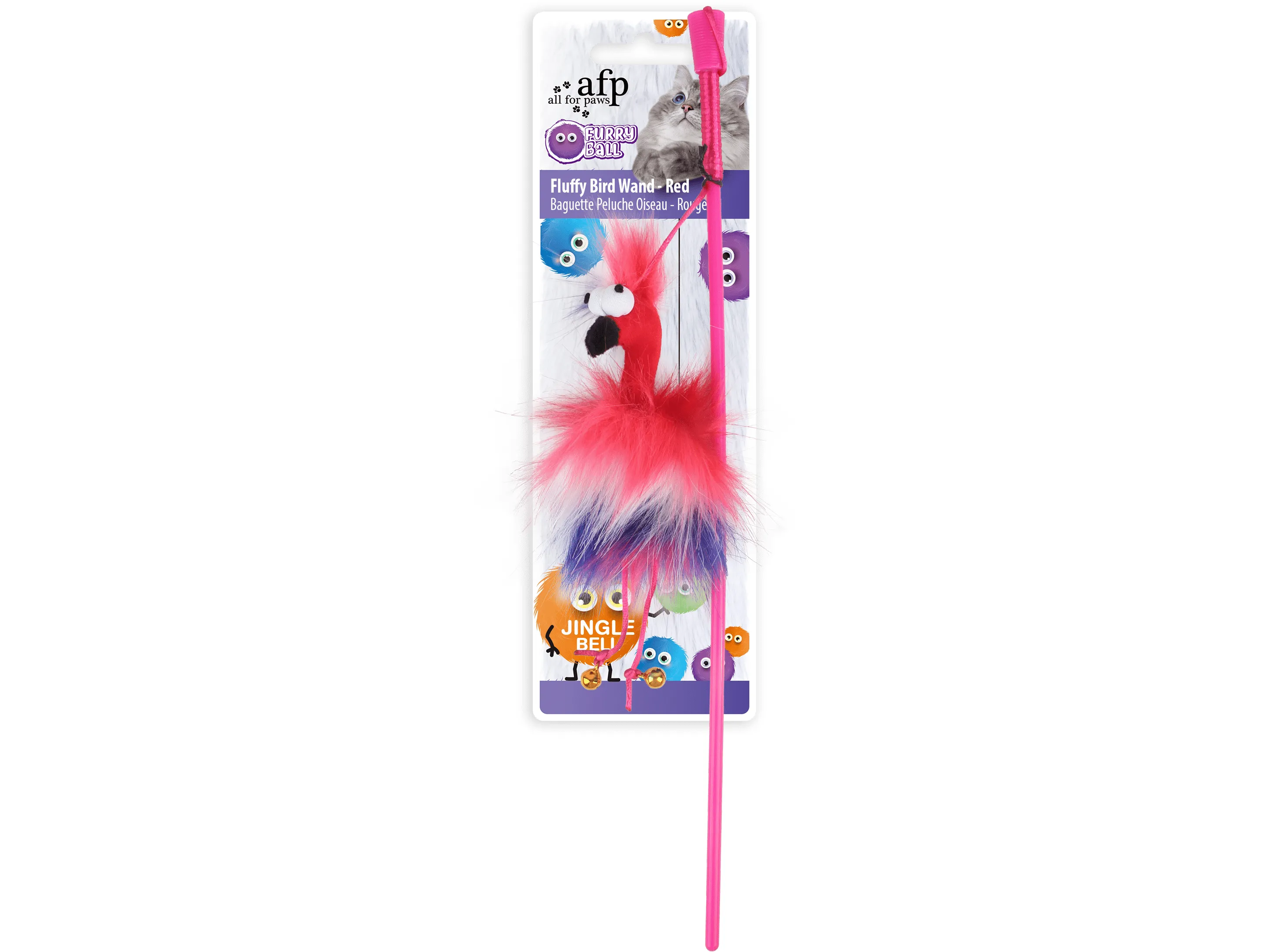 AFB Furry Ball - Fluffy Bird Wand Pets Qatar