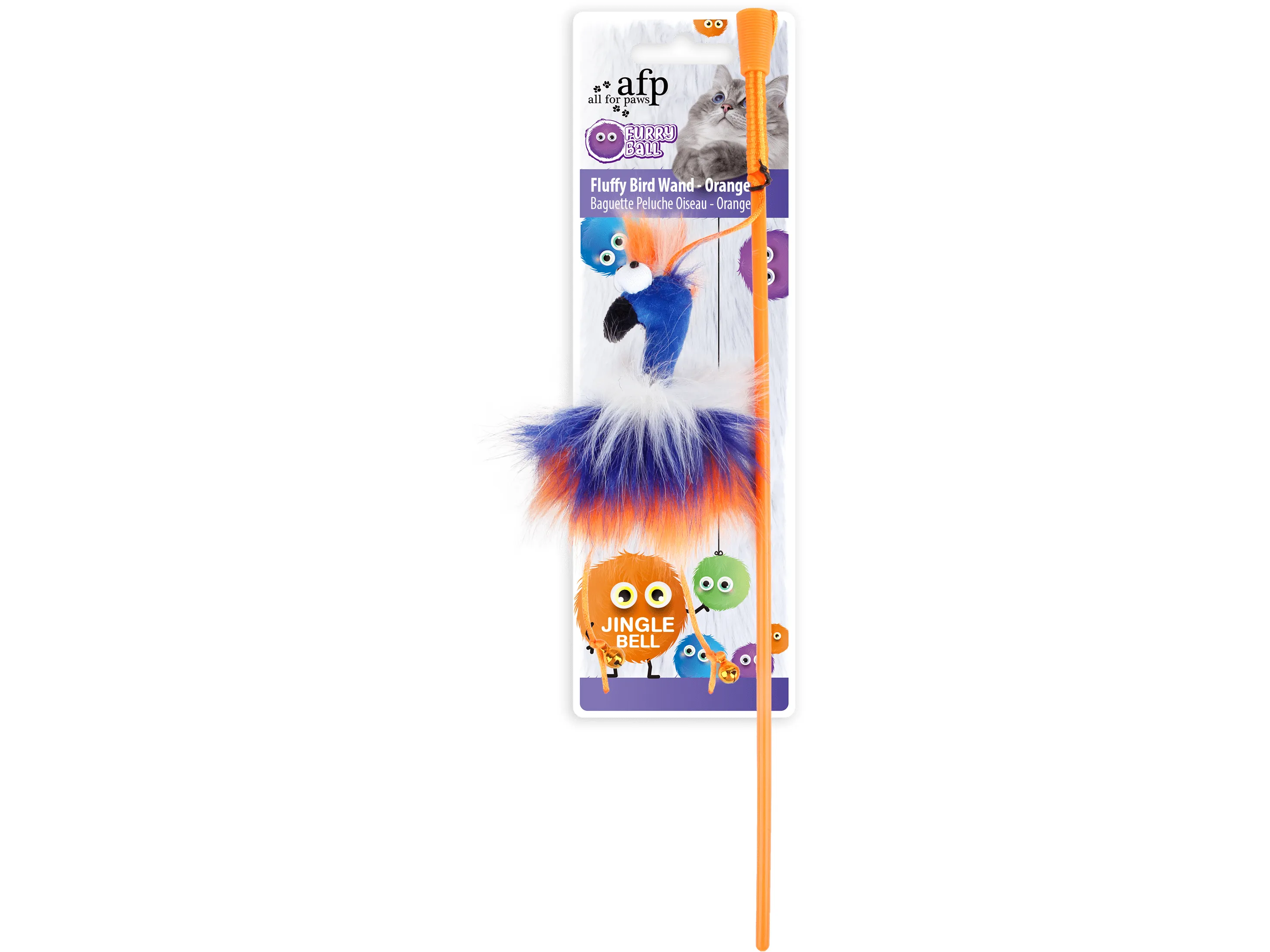 AFB Furry Ball - Fluffy Bird Wand Pets Qatar