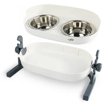 Afb Lifestyle 4 Pet-3 In 1 Elevated Double Dinner - S Pets Qatar