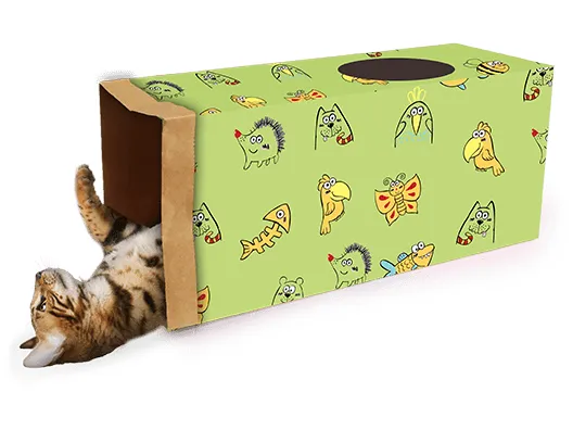 AFP Catoon - Kraft Paper Tunnel - Green Pets Qatar