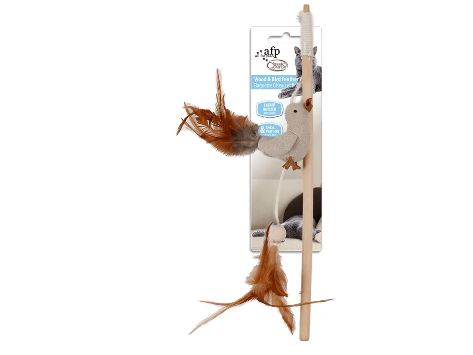 AFP Classic Comfort - Wood & Bird Feather Wand Pets Qatar