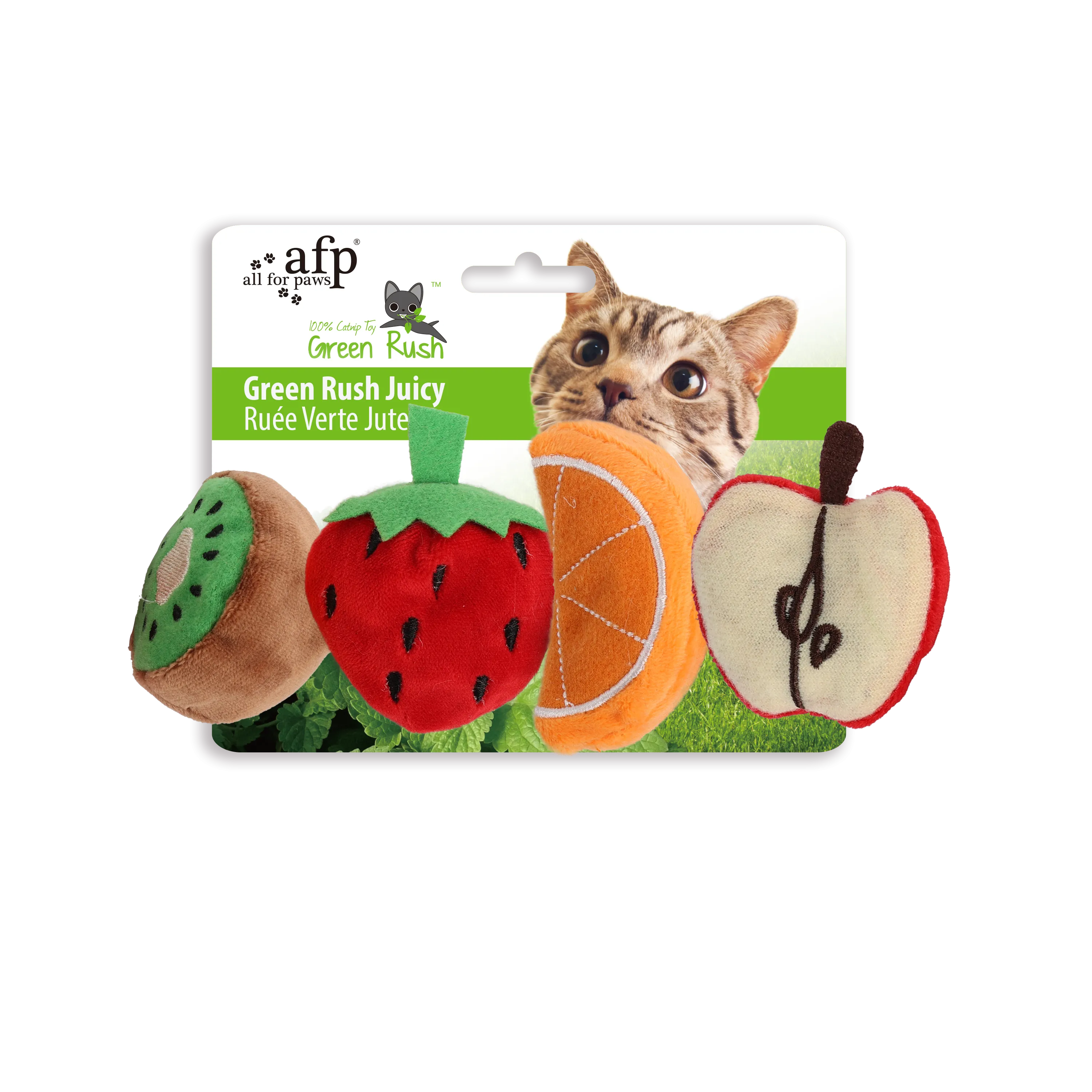 AFP Green Rush Juicy Cat toy - Pack of 4 toys Pets Qatar