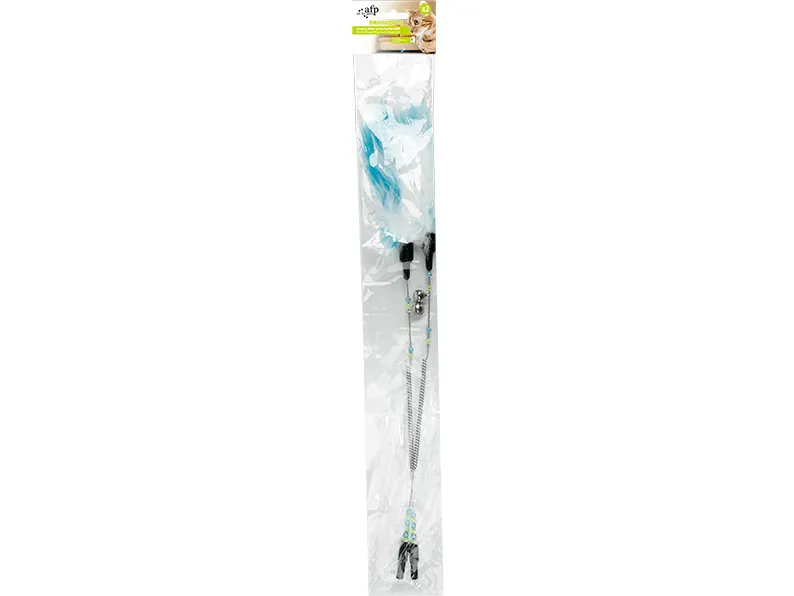 AFP Interactives-Jumping Wand Spring Feather Refill-2 Pack Pets Qatar