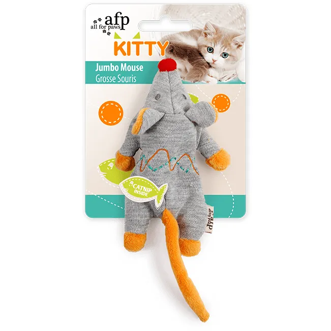 AFP Kitty-Jumbo Mouse - Grey Pets Qatar