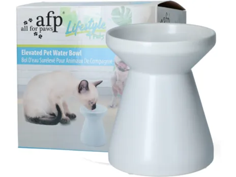 AFP Liftstyle4Pets - Elevated Pet Water Bowl - White Pets Qatar