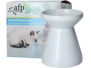 AFP Liftstyle4Pets - Elevated Pet Water Bowl - White Pets Qatar