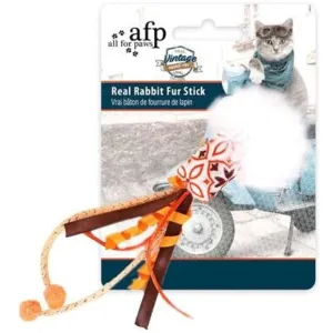 AFP Vintage-Real rabbit fur stick Pets Qatar