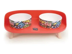 Altitude Urban Style Double Raised Pet Bowl Multicolour Pets Qatar