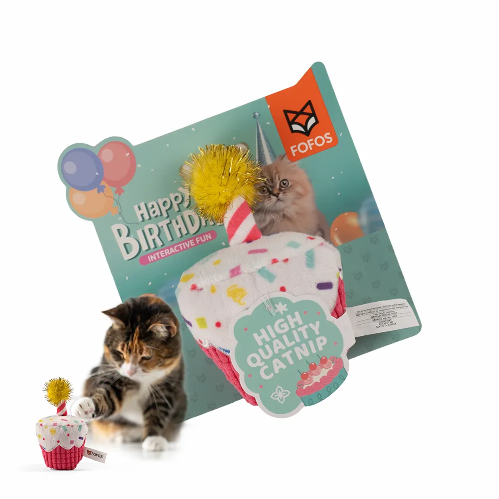 Barkbutler x Fofos Birthday Cake Catnip Toy for Cats