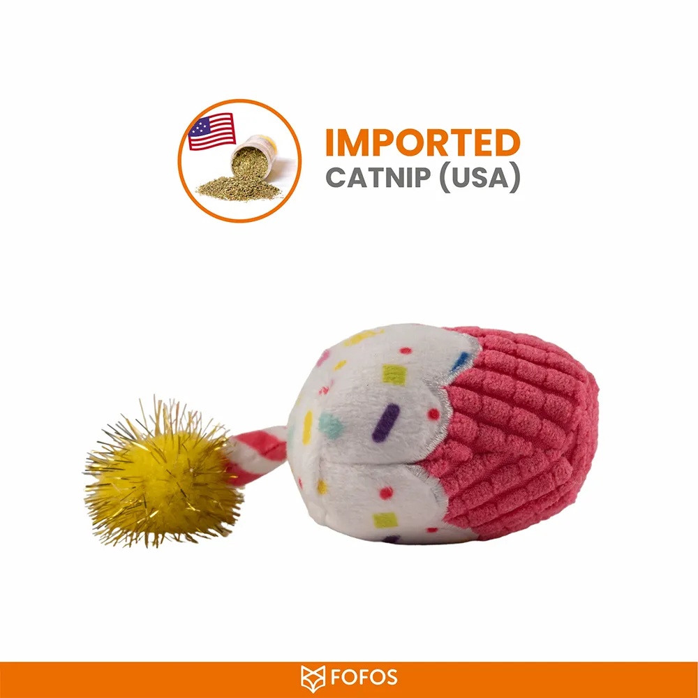 Barkbutler x Fofos Birthday Cake Catnip Toy for Cats
