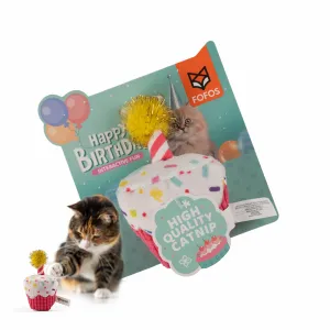 Barkbutler x Fofos Birthday Cake Catnip Toy for Cats