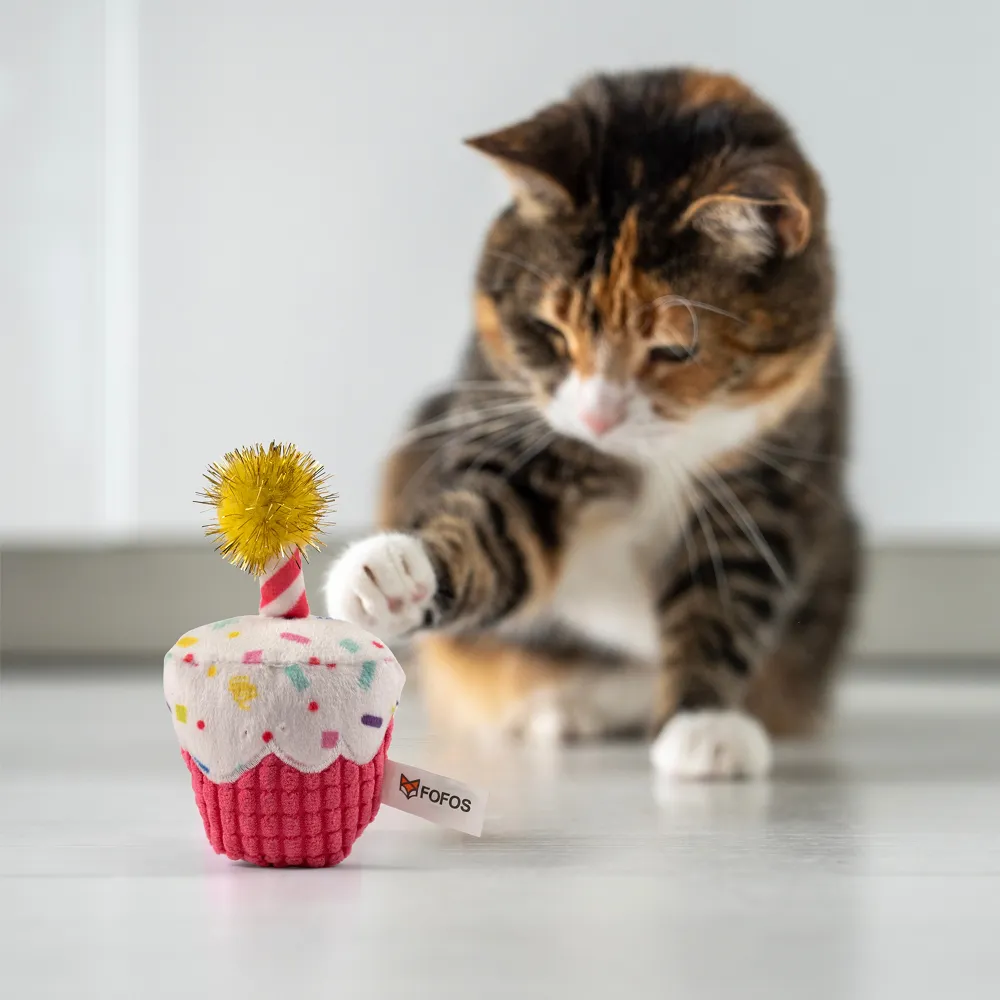 Barkbutler x Fofos Birthday Cake Catnip Toy for Cats