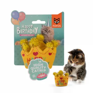 Barkbutler x Fofos Birthday Crown Catnip Toy for Cats