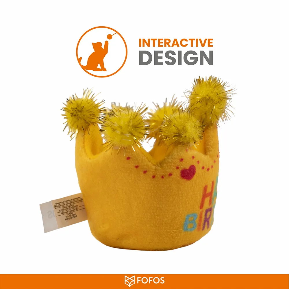 Barkbutler x Fofos Birthday Crown Catnip Toy for Cats