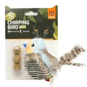 Barkbutler x Fofos Blue Bird with Catnip Balls Interactive Toy for Cats