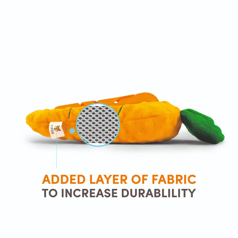 Barkbutler x Fofos Carrot Treat Toy for Dogs (Orange)