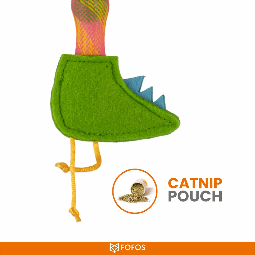 Barkbutler x Fofos Crocodile Flick Tube Catnip Toy for Cats