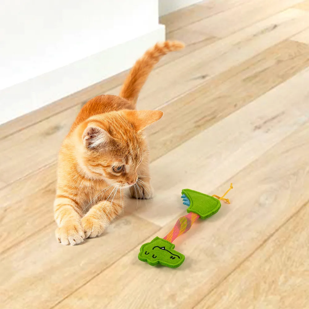 Barkbutler x Fofos Crocodile Flick Tube Catnip Toy for Cats