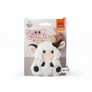 Barkbutler x Fofos Floppy Crinkle Cow Catnip Toy for Cats