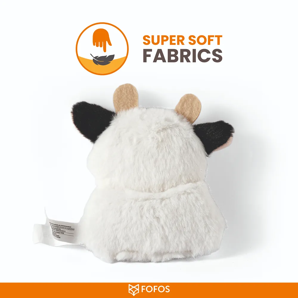 Barkbutler x Fofos Floppy Crinkle Cow Catnip Toy for Cats