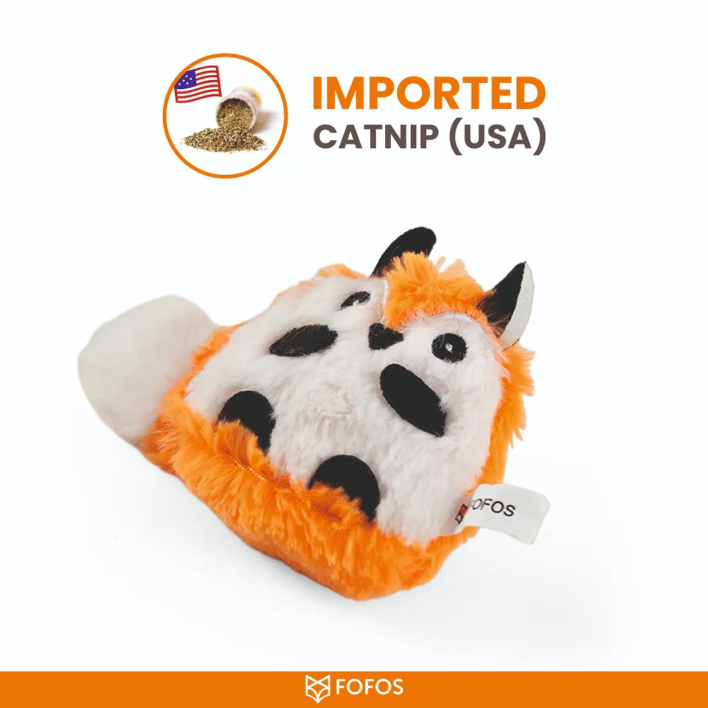 Barkbutler x Fofos Floppy Crinkle Fox Catnip Toy for Cats