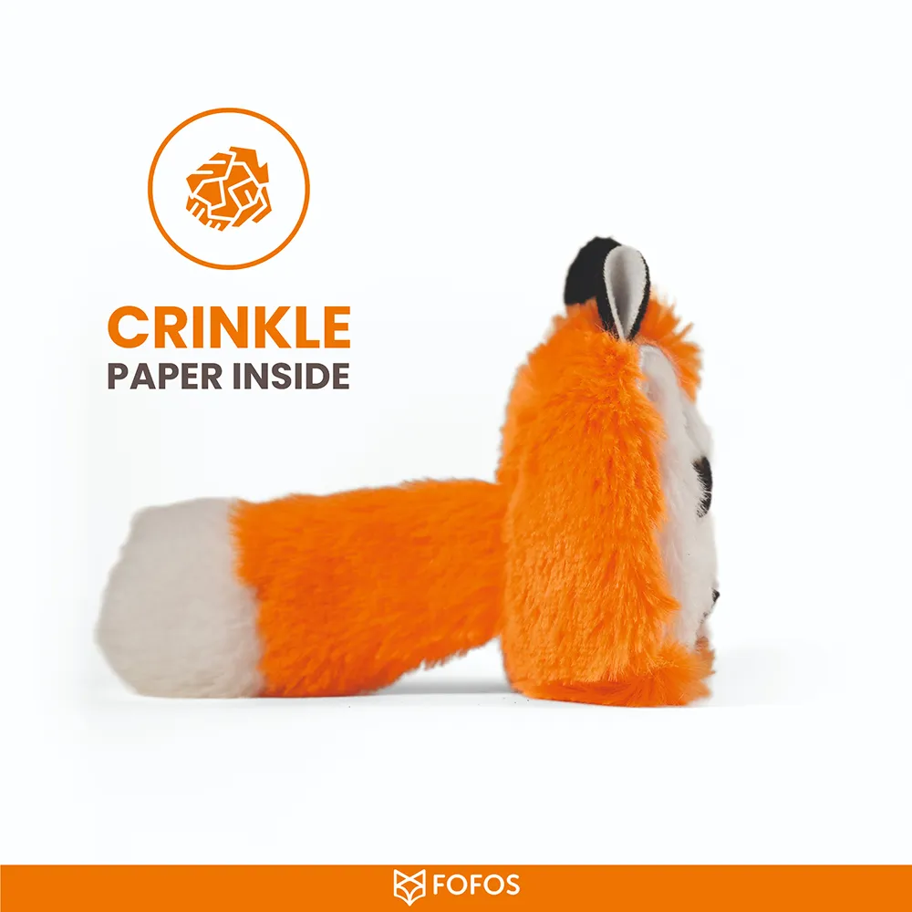 Barkbutler x Fofos Floppy Crinkle Fox Catnip Toy for Cats
