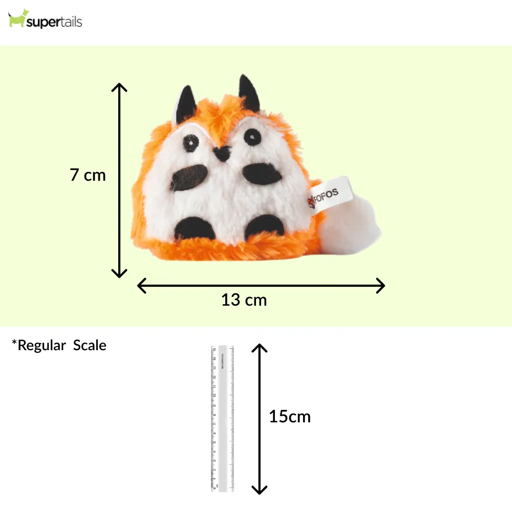 Barkbutler x Fofos Floppy Crinkle Fox Catnip Toy for Cats