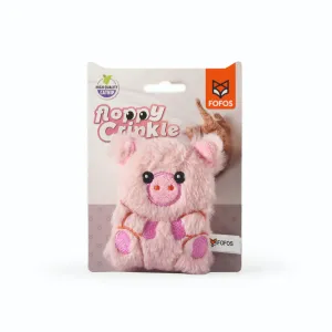 Barkbutler x Fofos Floppy Crinkle Pig Catnip Toy for Cats
