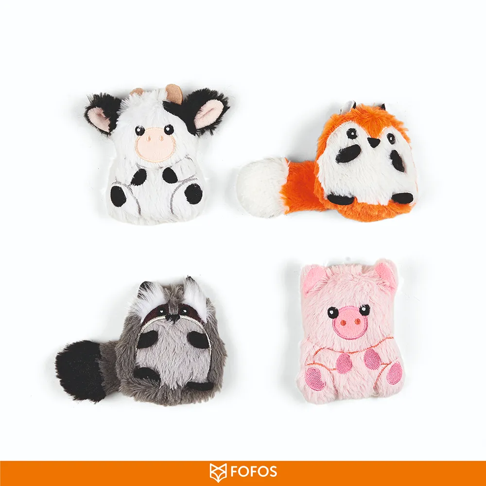 Barkbutler x Fofos Floppy Crinkle Raccoon Catnip Toy for Cats