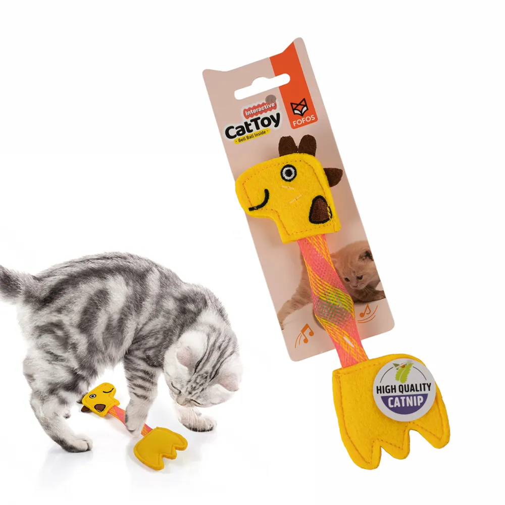 Barkbutler x Fofos Giraffe Flick Tube Catnip Toy for Cats