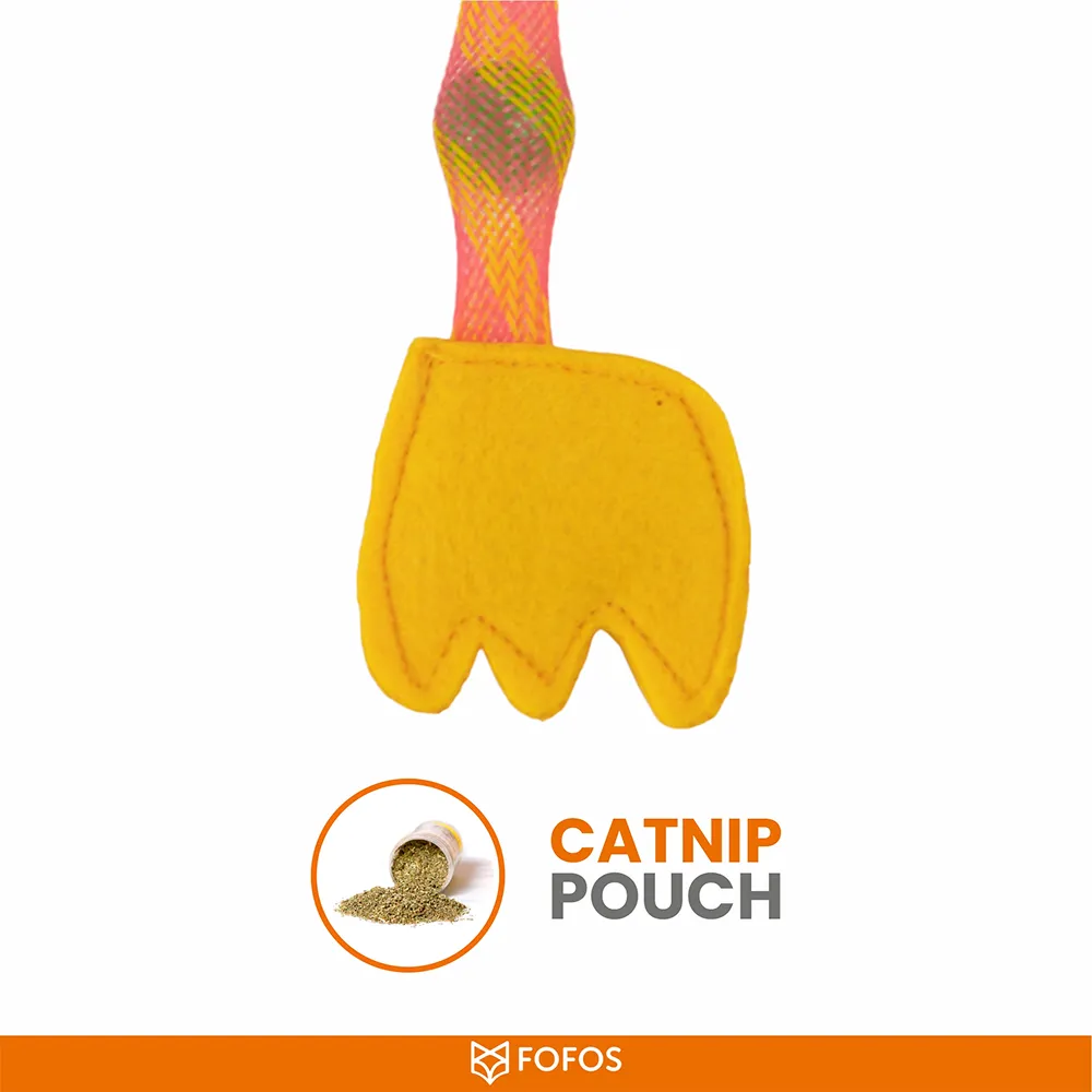 Barkbutler x Fofos Giraffe Flick Tube Catnip Toy for Cats