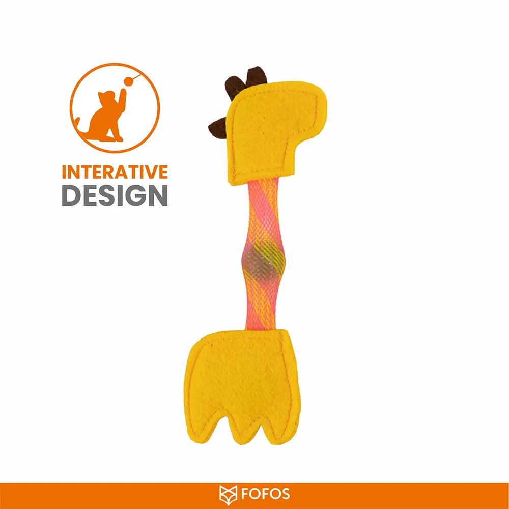 Barkbutler x Fofos Giraffe Flick Tube Catnip Toy for Cats