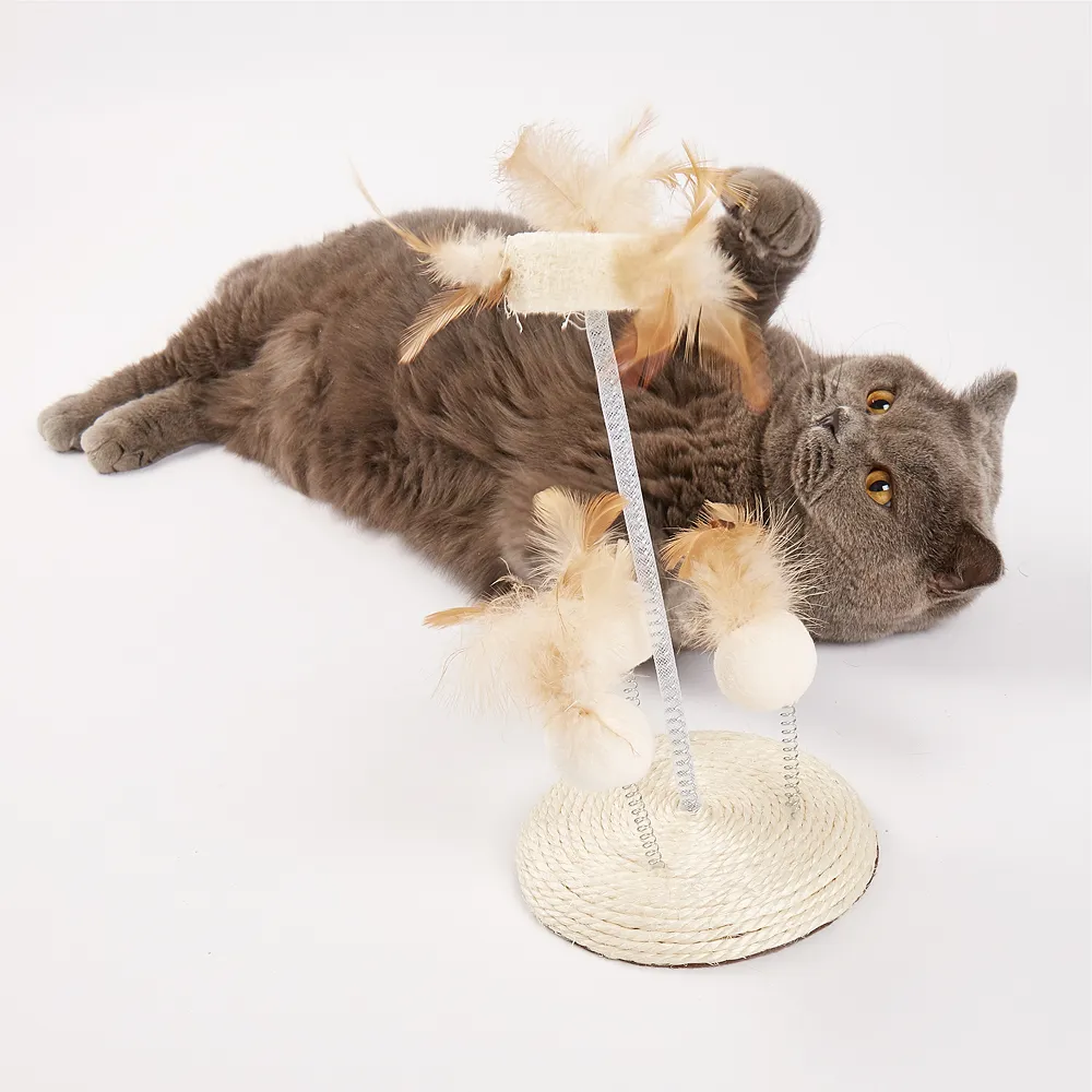 Barkbutler x Fofos Interactive Natural Wobbler Teaser Toy for Cats