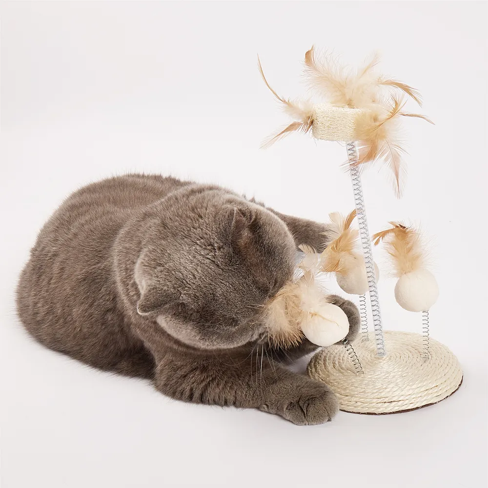 Barkbutler x Fofos Interactive Natural Wobbler Teaser Toy for Cats