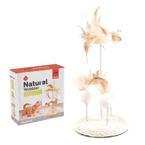 Barkbutler x Fofos Interactive Natural Wobbler Teaser Toy for Cats