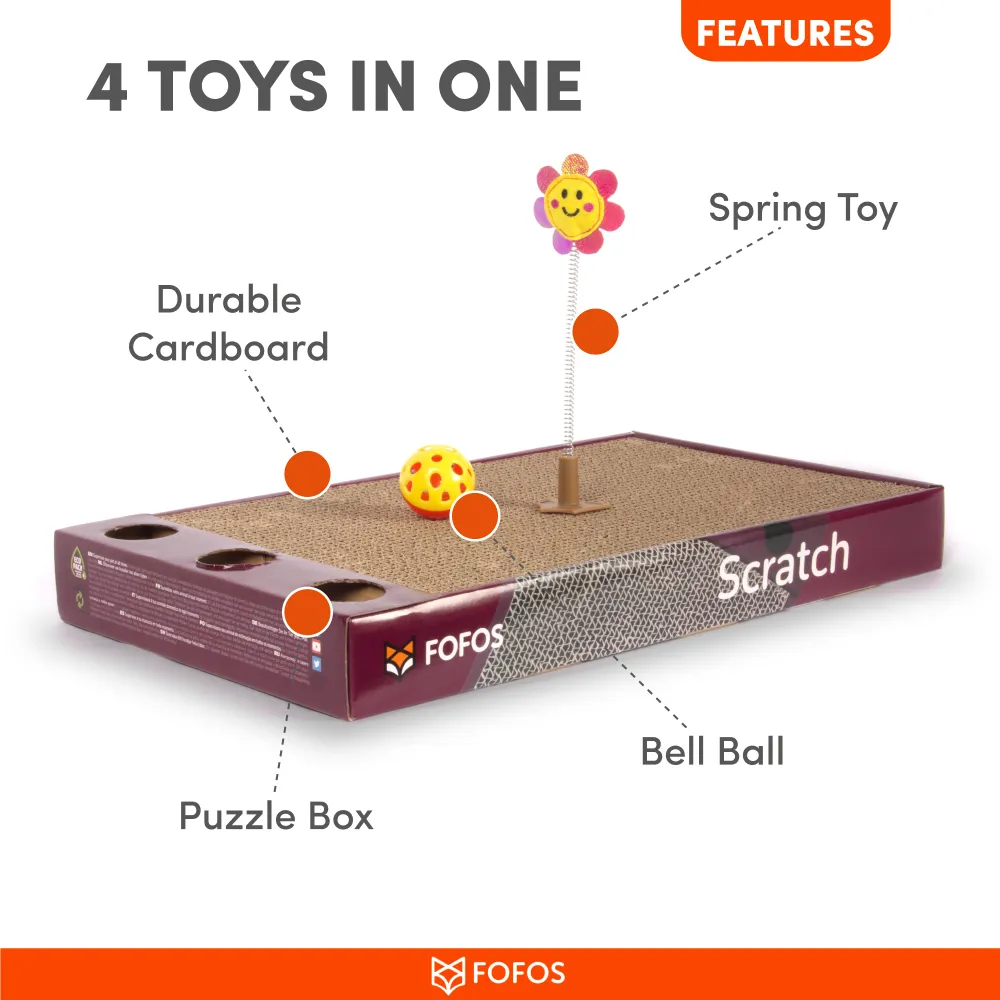 Barkbutler x Fofos Rock & Roll Play Box Scratcher Toys for Cats
