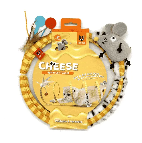 Barkbutler x Fofos Safari Spiral Tunnel Toy for Cats