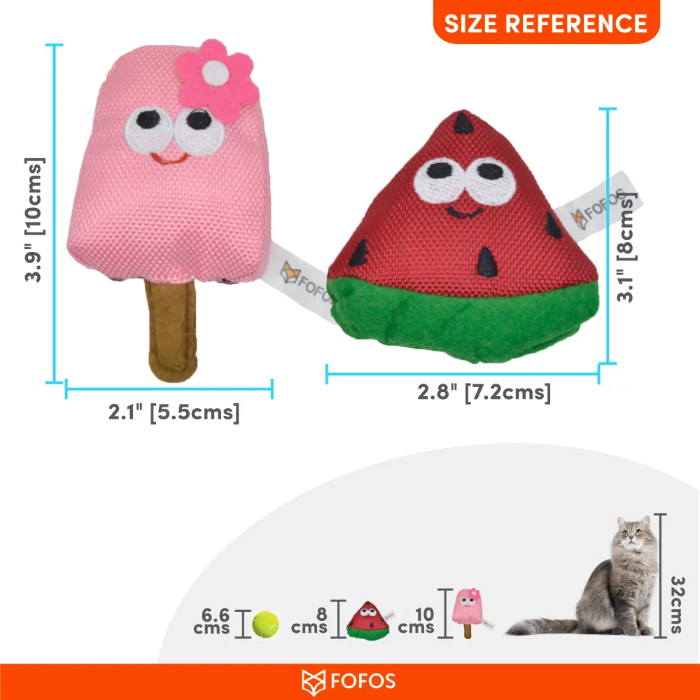 Barkbutler x Fofos Summer Watermelon with Popsicle Toy for Cats