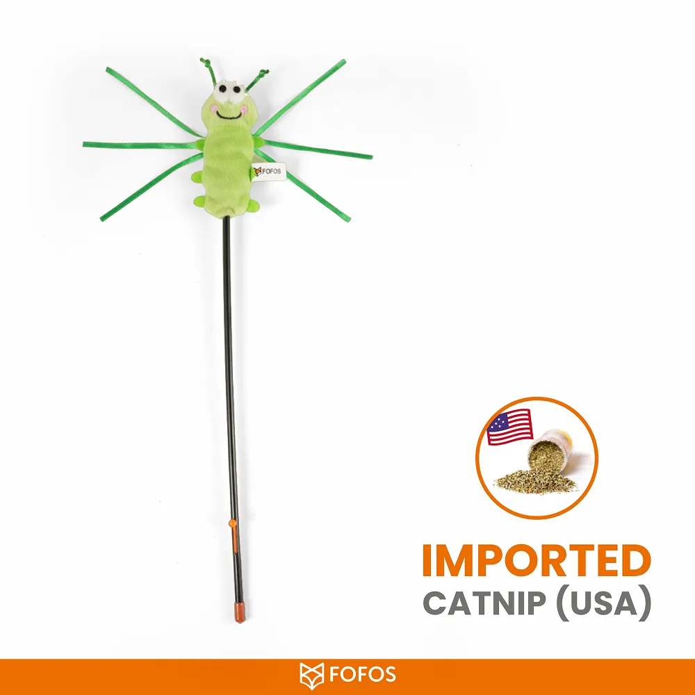 Barkbutler x Fofos Wand Moving Caterpillar Teaser Toy for Cats