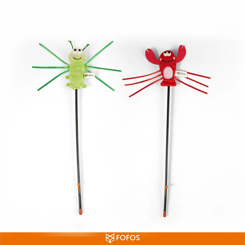 Barkbutler x Fofos Wand Moving Caterpillar Teaser Toy for Cats