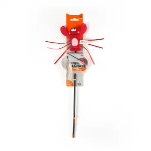 Barkbutler x Fofos Wand Moving Lobster Teaser Toy for Cats