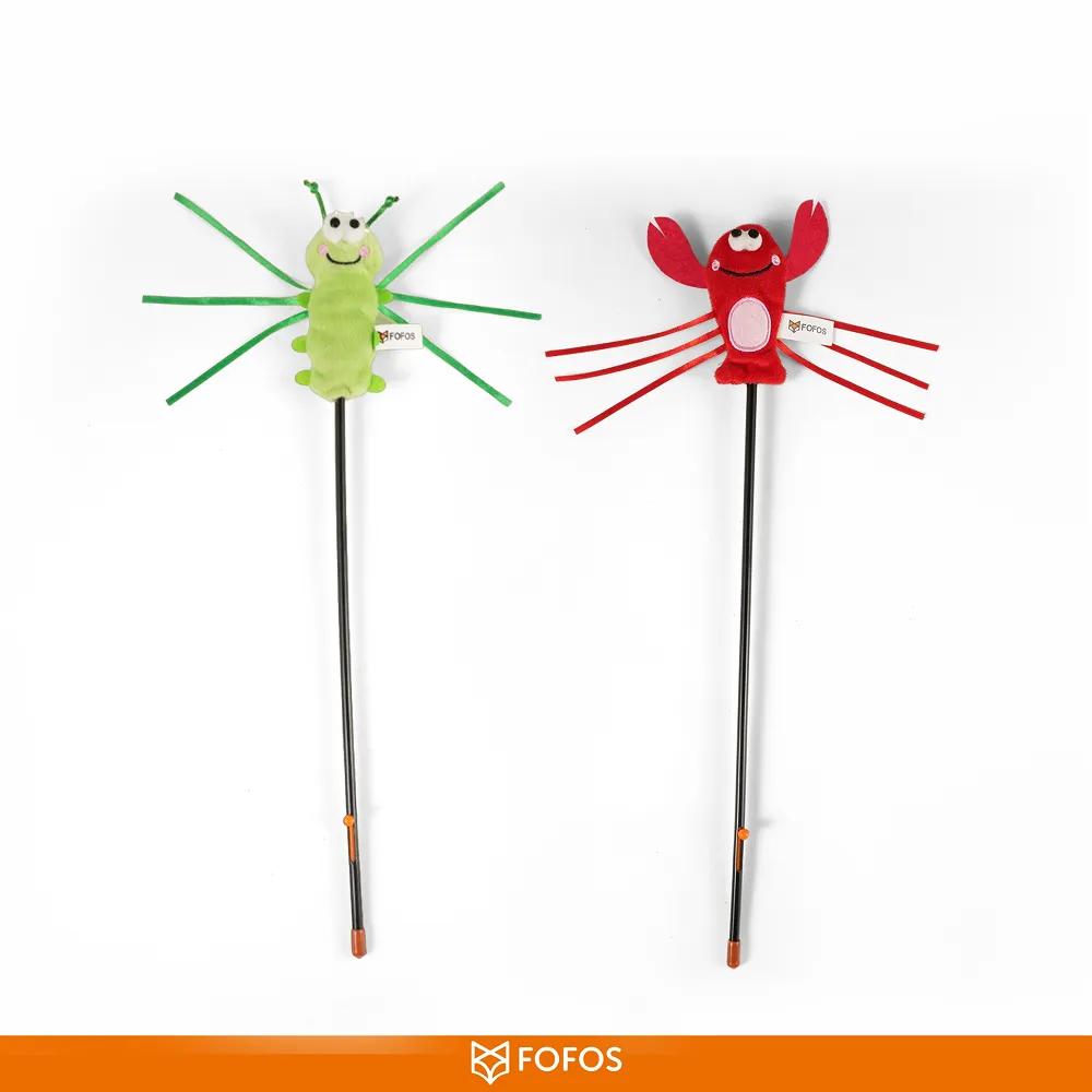 Barkbutler x Fofos Wand Moving Lobster Teaser Toy for Cats
