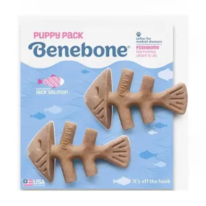 Benebone Jack Salmon Flavoured Fish Bone Chew Toys for Puppy