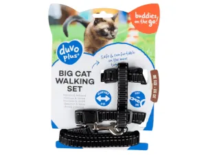 BIG CAT WALKING SET REFLECTIVE UNI 30-50cm / 12mm - 125cm black Pets Qatar