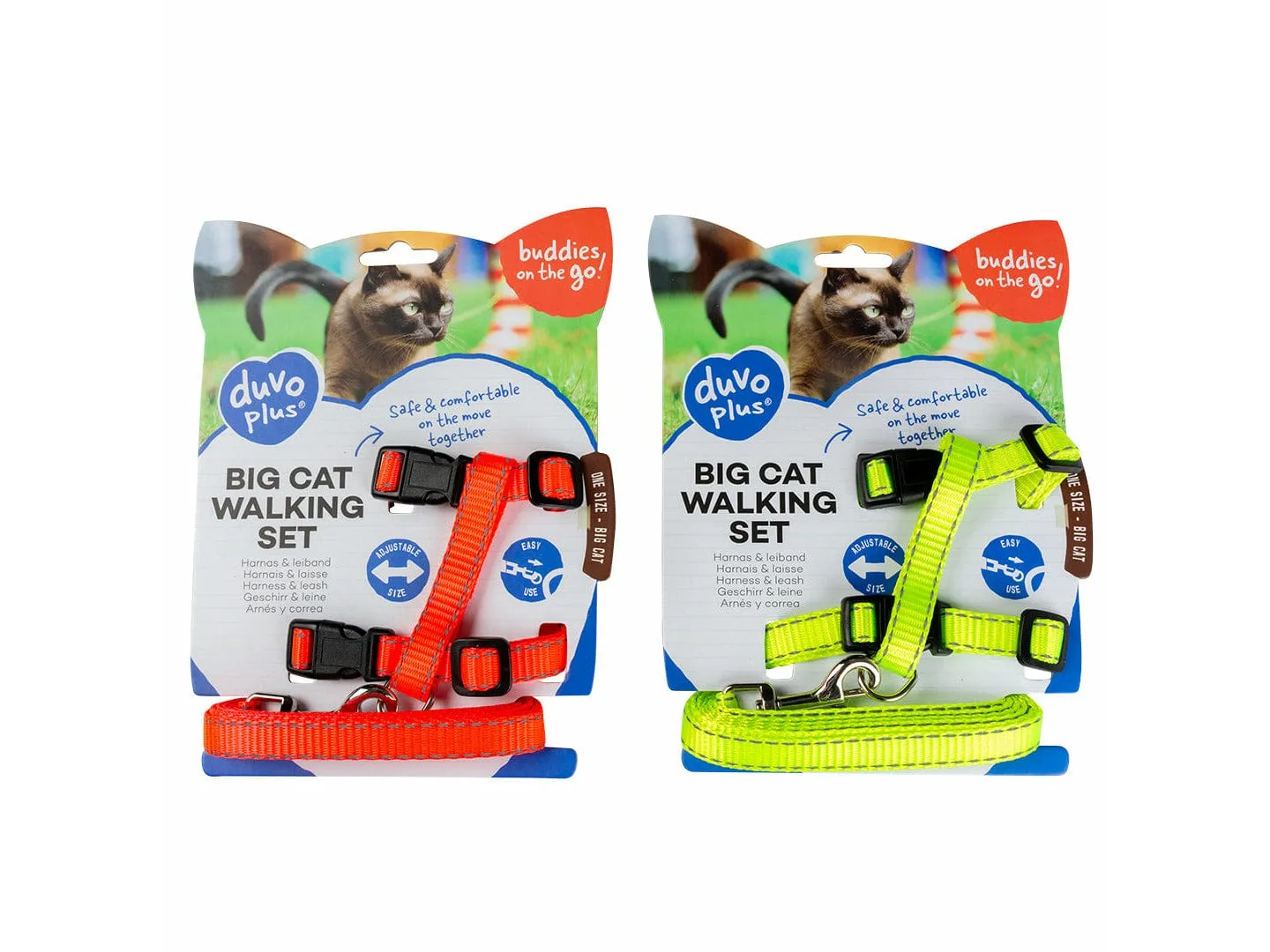 BIG CAT WALKING SET REFLECTIVE UNI 30-50cm / 12mm - 125cm Pets Qatar