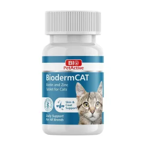 BiodermCat (Biotin and Zinc Tablet) 100 Tabs Pets Qatar
