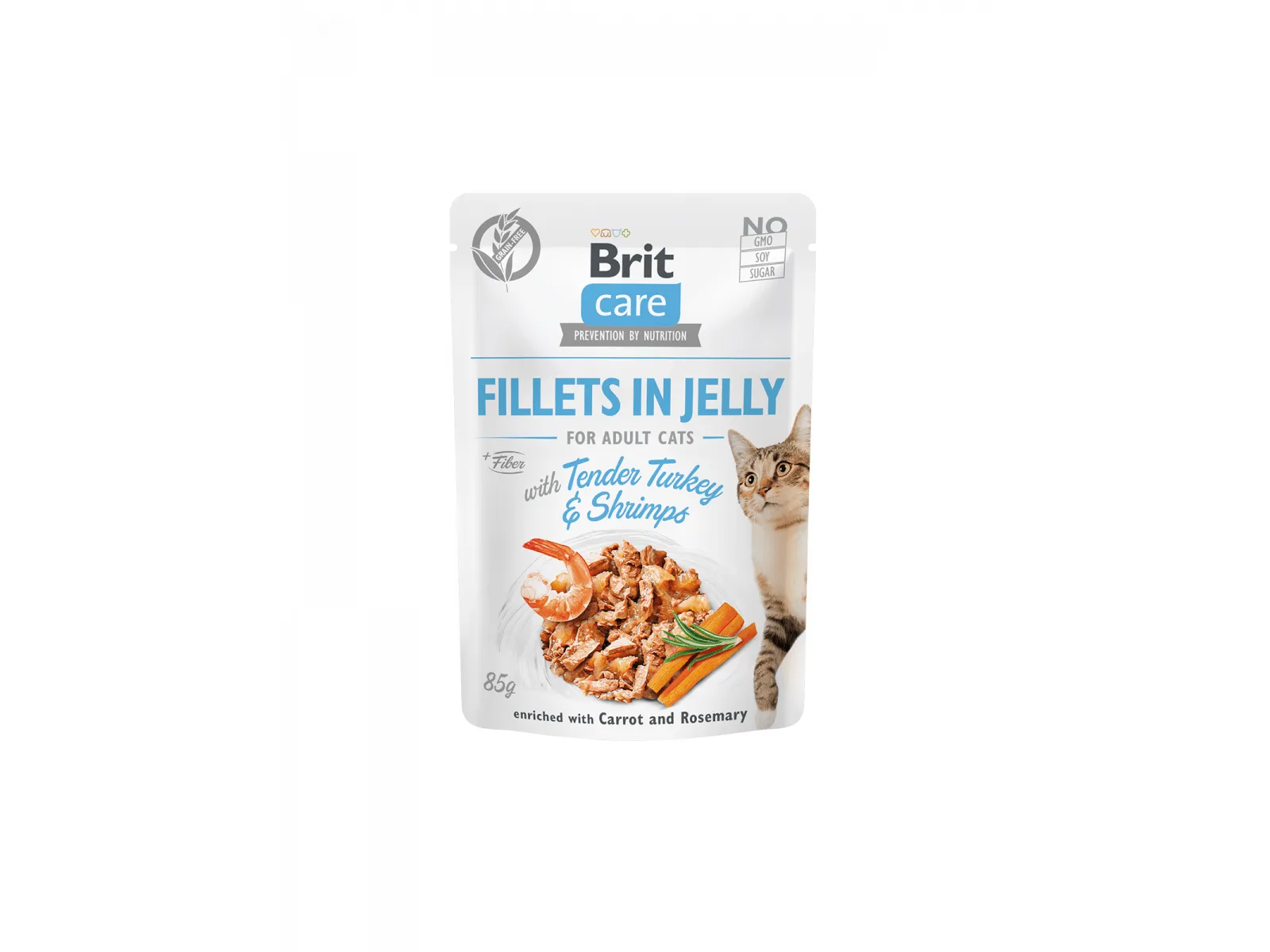 Brit Care Cat Fillets in Jelly with Tender Turkey & Shrimps 24x85g Pets Qatar