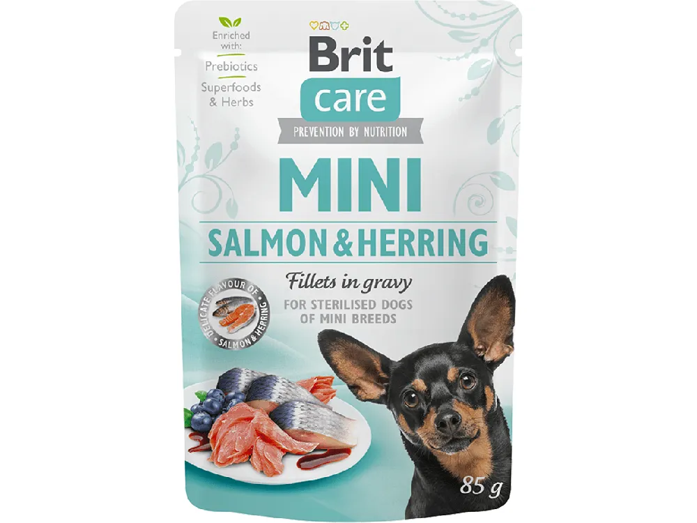 Brit Care Mini Salmon&Herring sterilised fillets in gravy  85g Pets Qatar