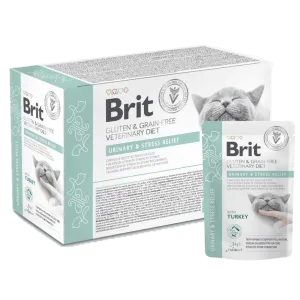 Brit Grain & Gluten Free VD Cat Pouch fillets in Gravy Urinary & Stress Relief 12x85 g Pets Qatar